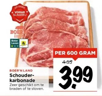 Vomar Voordeelmarkt Schouderkarbonade aanbieding