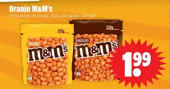 Dirk Oranje m&m's aanbieding