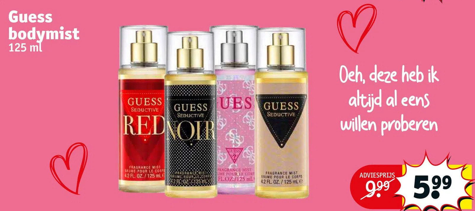 Guess bodymist aanbieding bij Kruidvat
