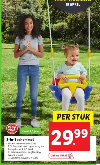 Lidl 3-in-1 schommel aanbieding