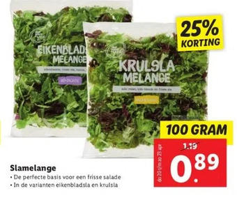 Lidl Slamelange aanbieding