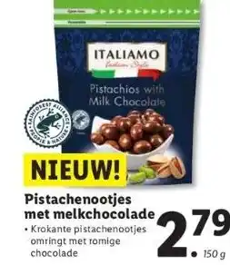 Lidl Pistachenootjes met melkchocolade aanbieding