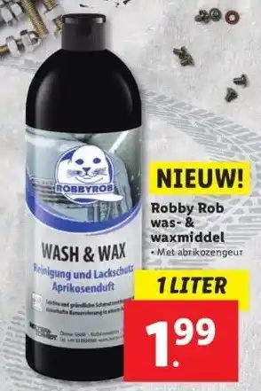 Lidl Robby rob was-& waxmiddel met abrikozengeur aanbieding