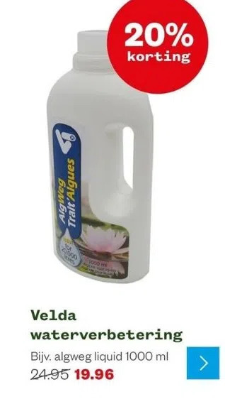 Welkoop Velda waterverbetering aanbieding