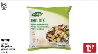 ALDI Op=op ardo gegrilde groentemix 450 g. aanbieding