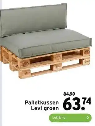 GAMMA Palletkussen levi groen aanbieding