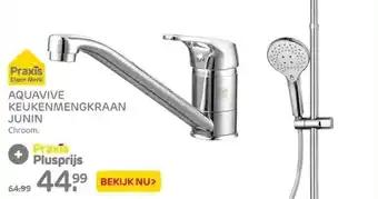 Praxis Aquavive keukenmengkraan junin chroom. aanbieding