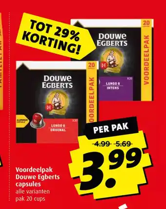 Boni Voordeelpak Douwe Egberts capsules aanbieding