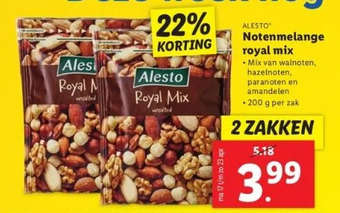 Lidl Notenmelange royal mix aanbieding