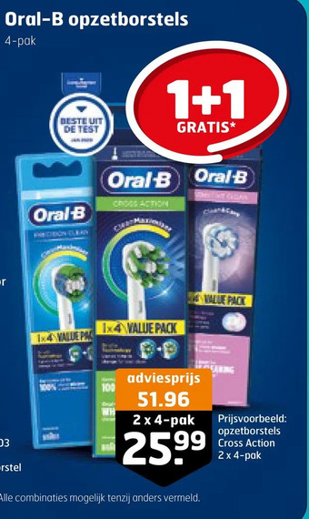 Trekpleister Oral-b opzetborstels aanbieding