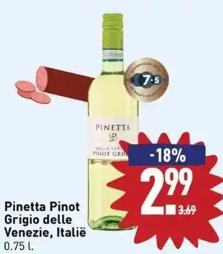 ALDI Pinetta pinot grigio delle venezie, italië 0.75 l. aanbieding