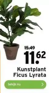 GAMMA Kunstplant ficus lyrata aanbieding