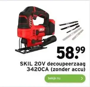 GAMMA Skil 20v decoupeerzaag 3420ca (zonder accu) aanbieding