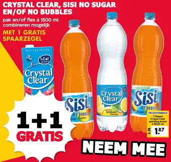 MCD Supermarkt Crystal clear, sisi no sugar en/of no bubbles aanbieding