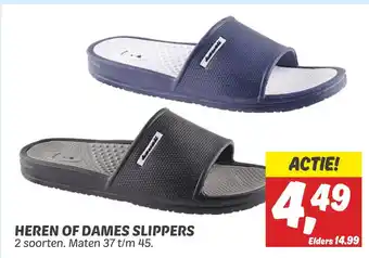 Dekamarkt Heren of dames slippers aanbieding