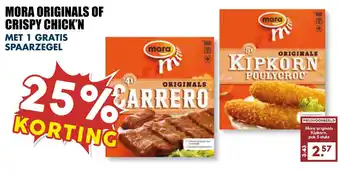 MCD Supermarkt Mora originals of crispy chick'n aanbieding