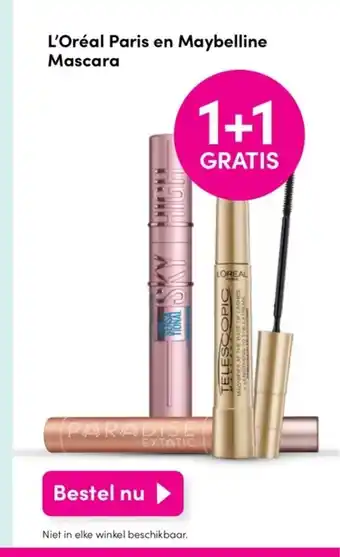 DA L'Oreal Paris en Maybelline Mascara aanbieding