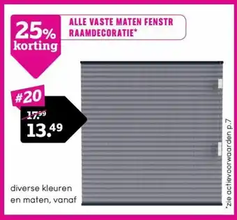 Leen Bakker Alle vaste maten fenstr raamdecoratie aanbieding