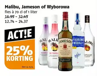 Poiesz Malibu, jameson of wyborowa aanbieding