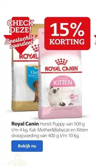 Boerenbond Royal canin aanbieding