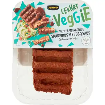 Jumbo Jumbo lekker veggie spareribs bbq saus vegan 210g aanbieding