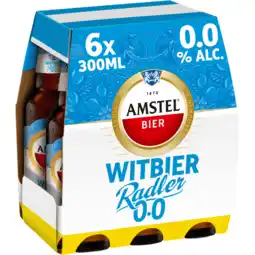 Jumbo Amstel witbier radler 0.0 bier fles 6 x 300ml aanbieding