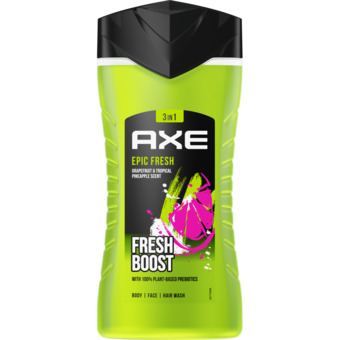 Jumbo Axe 3-in-1 douchegel epic fresh 250ml aanbieding