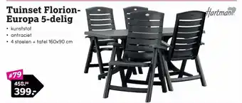 Leen Bakker Hartman tuinset florion europa 5-delig aanbieding