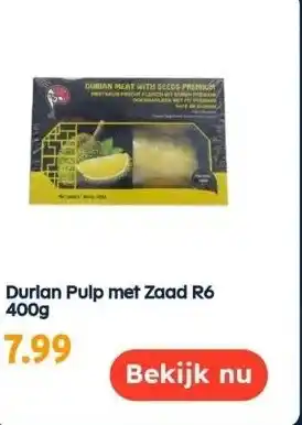 Ochama Durian pulp met zaad r6 400g aanbieding