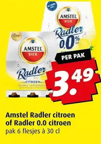 Boni Amstel radler citroen of radler 0.0 citroen aanbieding