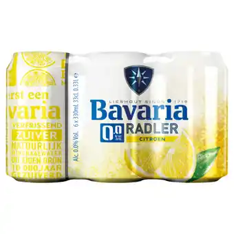 Jumbo Bavaria 0.0% radler citroen alcoholvrij bier blik aanbieding