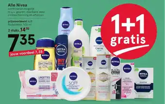 Etos Alle Nivea 1+1 Gratis aanbieding