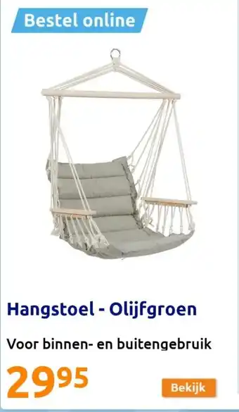 Action Hangstoel- olijfgroen aanbieding