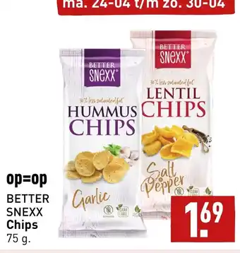 ALDI Better Snexx chips 75G aanbieding