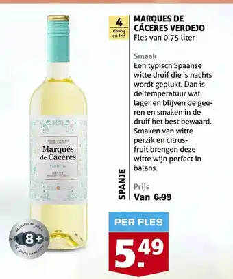 Hoogvliet Marques de cáceres verdejo aanbieding
