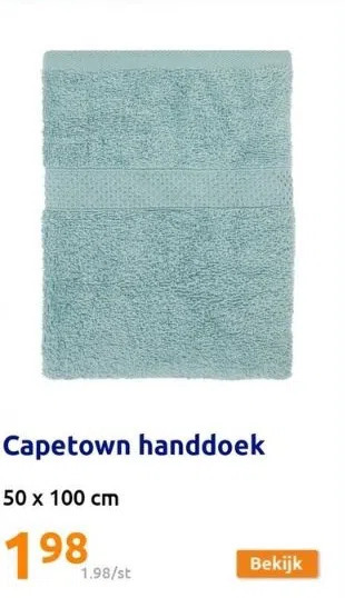 Action Capetown handdoek aanbieding