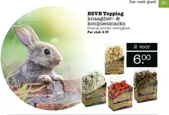 Dierspecialist Esve topping knaagdier- & konijnensnacks aanbieding