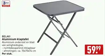 ALDI Belavi aluminium klaptafel aanbieding