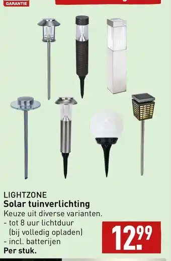 ALDI Lightzone solar tuinverlichting aanbieding