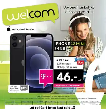 Welcom Iphone 12 Mini 64 GB aanbieding