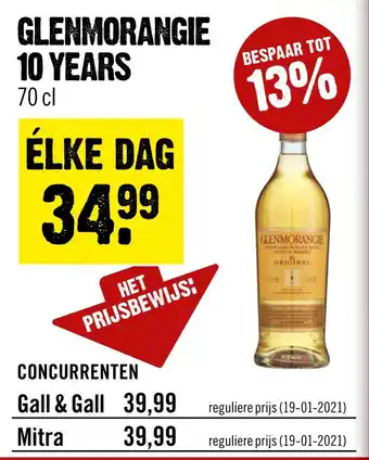 Dirck 3 Glenmorangie 70 cl aanbieding