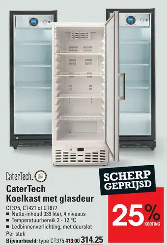 Sligro CaterTech Koelkast met glasdeur | CT375 aanbieding