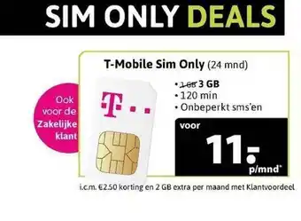 Welcom T-Mobile Sim Only (24 Mnd) aanbieding