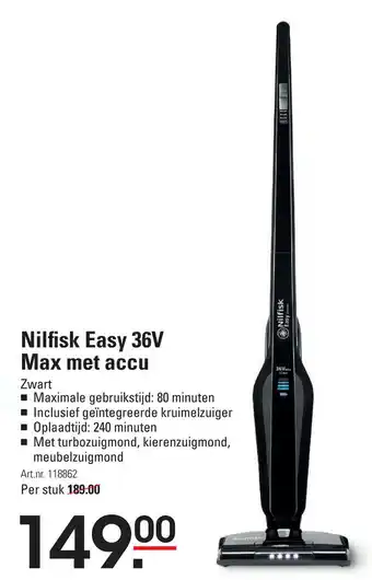 Sligro Nilfisk Easy 36V Max met accu aanbieding