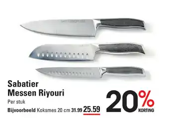 Sligro Sabatier Messen Riyouri - Kokmess 20cm aanbieding