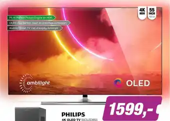 EP Philips 4K oled tv 55oled855 aanbieding