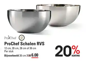 Sligro ProChef Schaalen RVS 20cm aanbieding