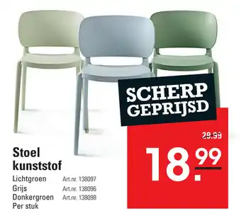 Sligro Stoel kunststof aanbieding