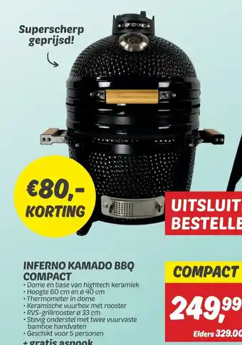 Dekamarkt Inferno kamado bbq compact aanbieding