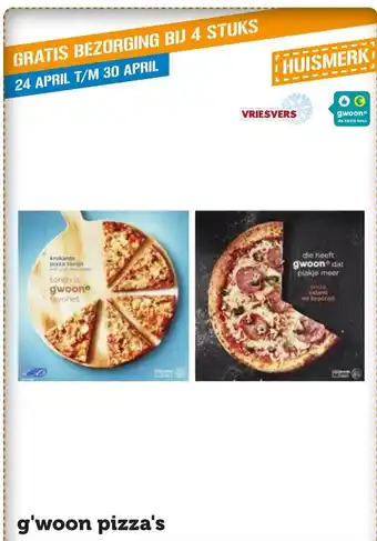 Coop G'woon pizza's aanbieding